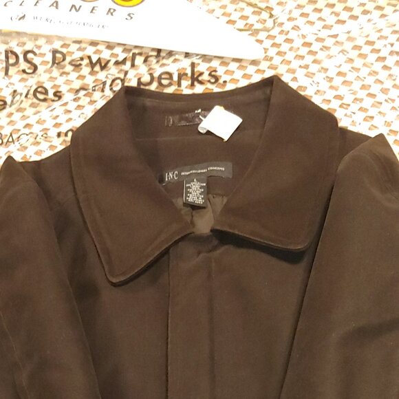 Cotton Twill Insulated Classy Coat - Size Large  - Color Brown - Picture 2 of 12